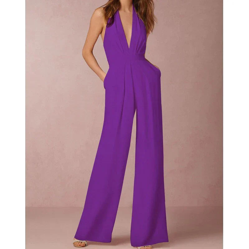 Women's modern chic sleeveless jumpsuit