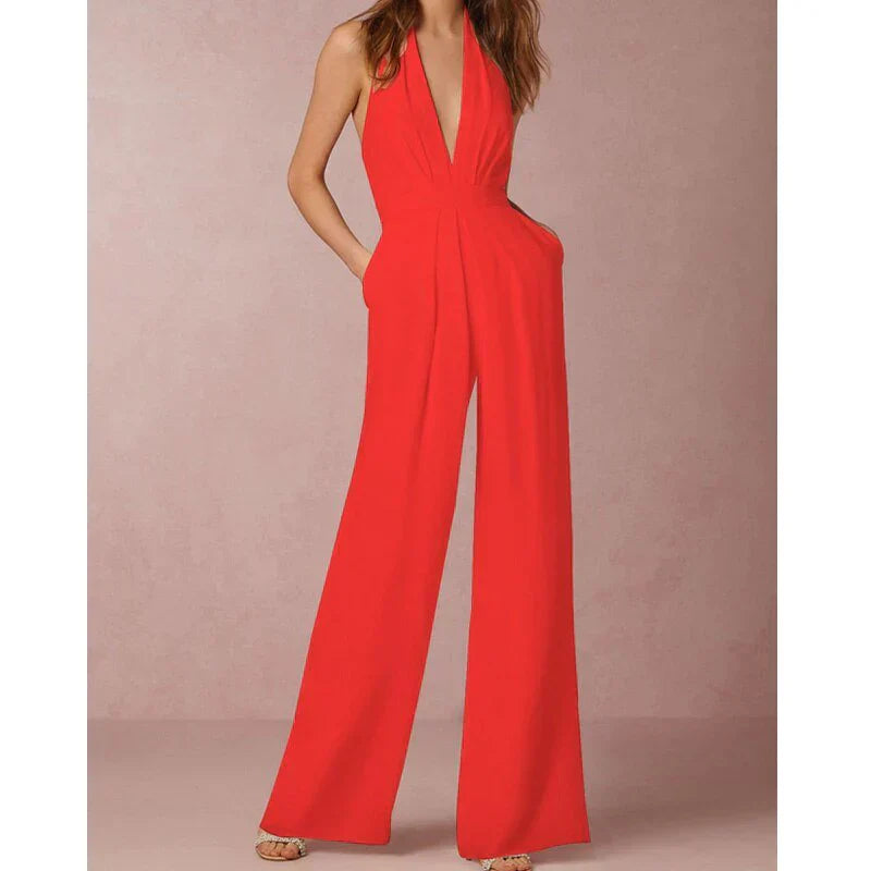 Women's modern chic sleeveless jumpsuit