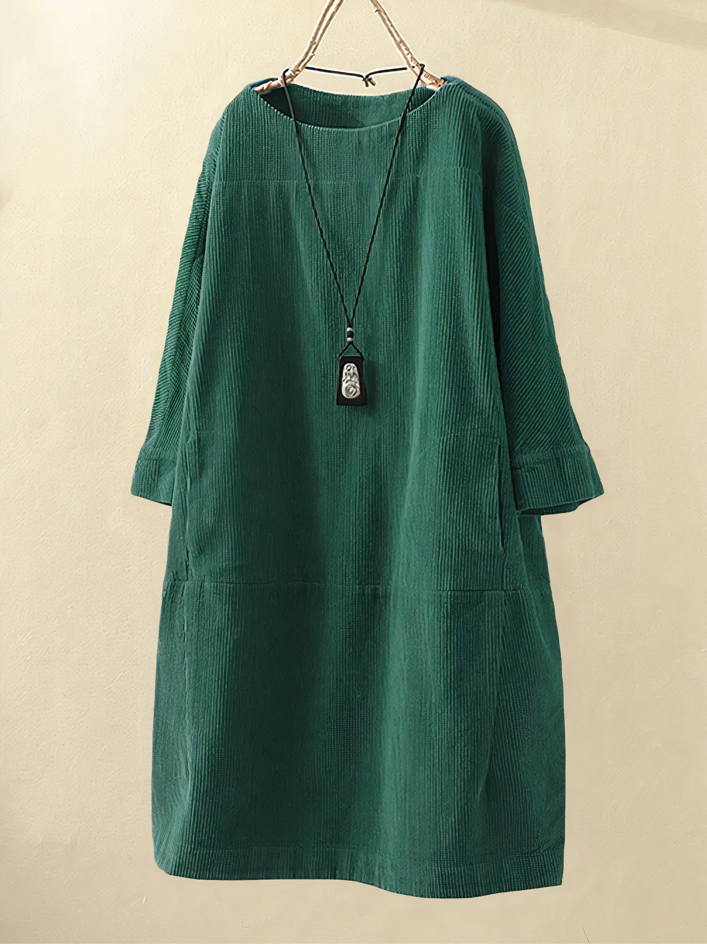 Women's Cozy Dress - Loose Fit - Long Sleeve - Casual Comfortable Style