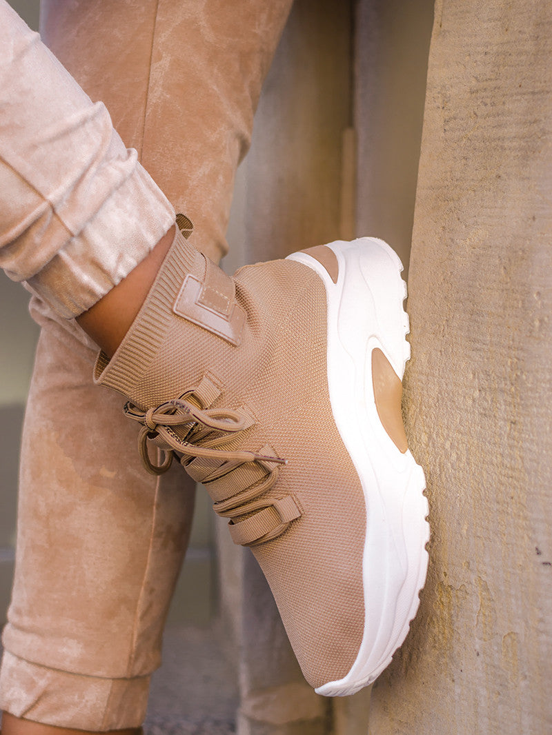 Stretch Knit High-Top Sock Sneakers