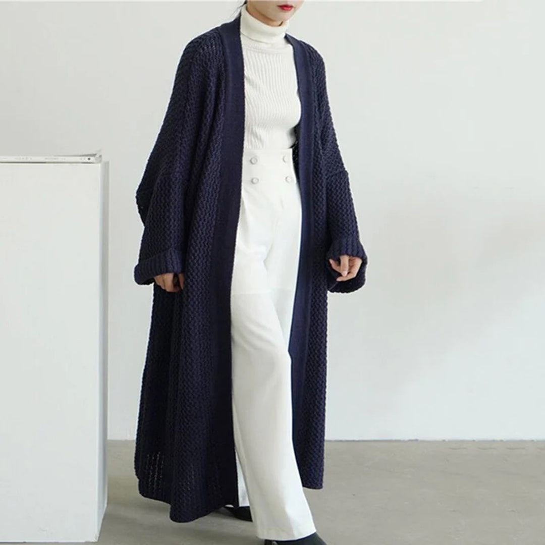 Women's autumn winter loose long knitted cardigan