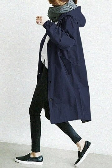 Women's elegant and water-repellent trench coat