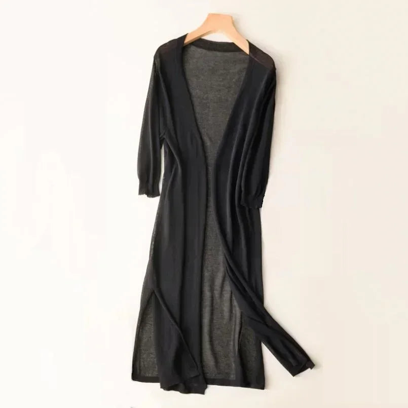 Women's lightweight ice silk sun protection cardigan
