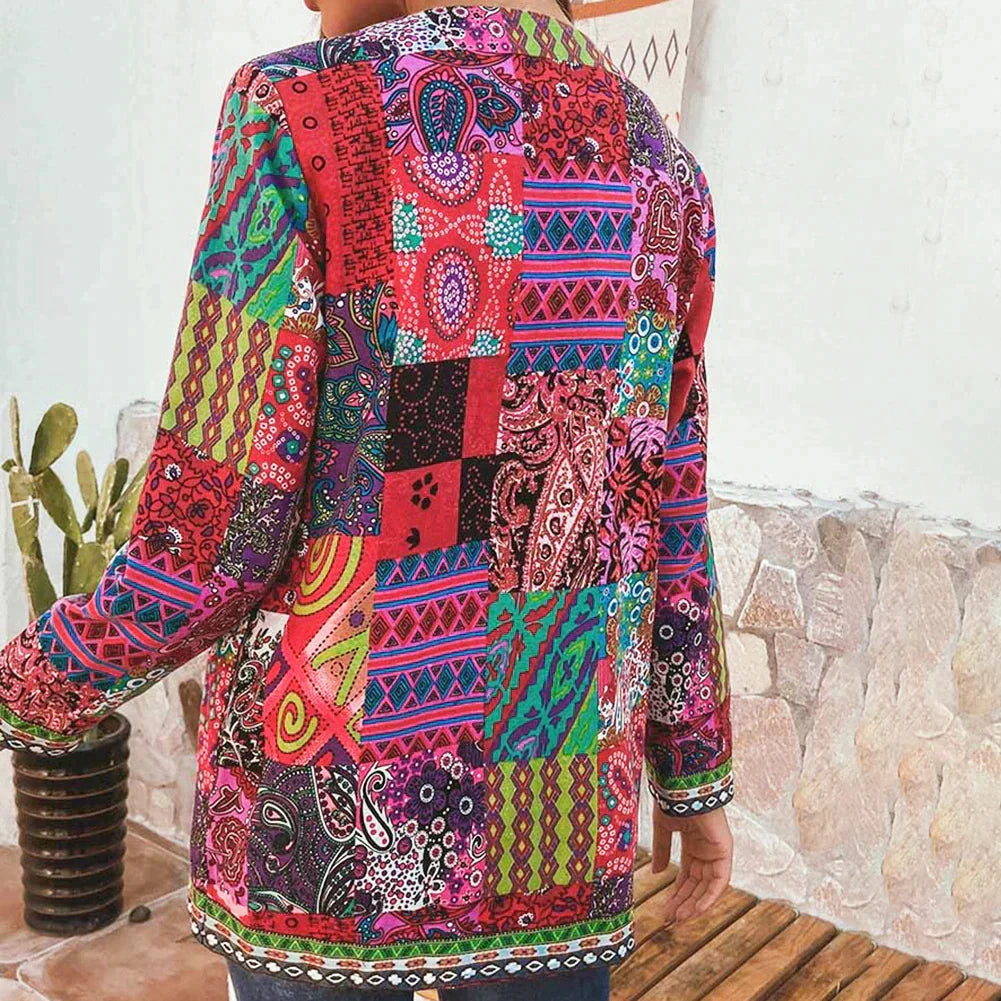Women's retro patterned jacket