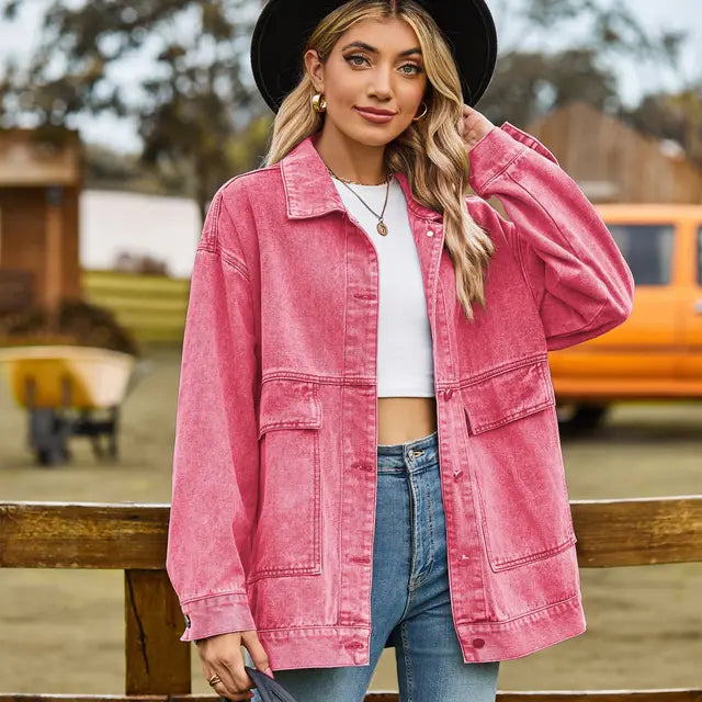 Women's relaxed fit denim jacket