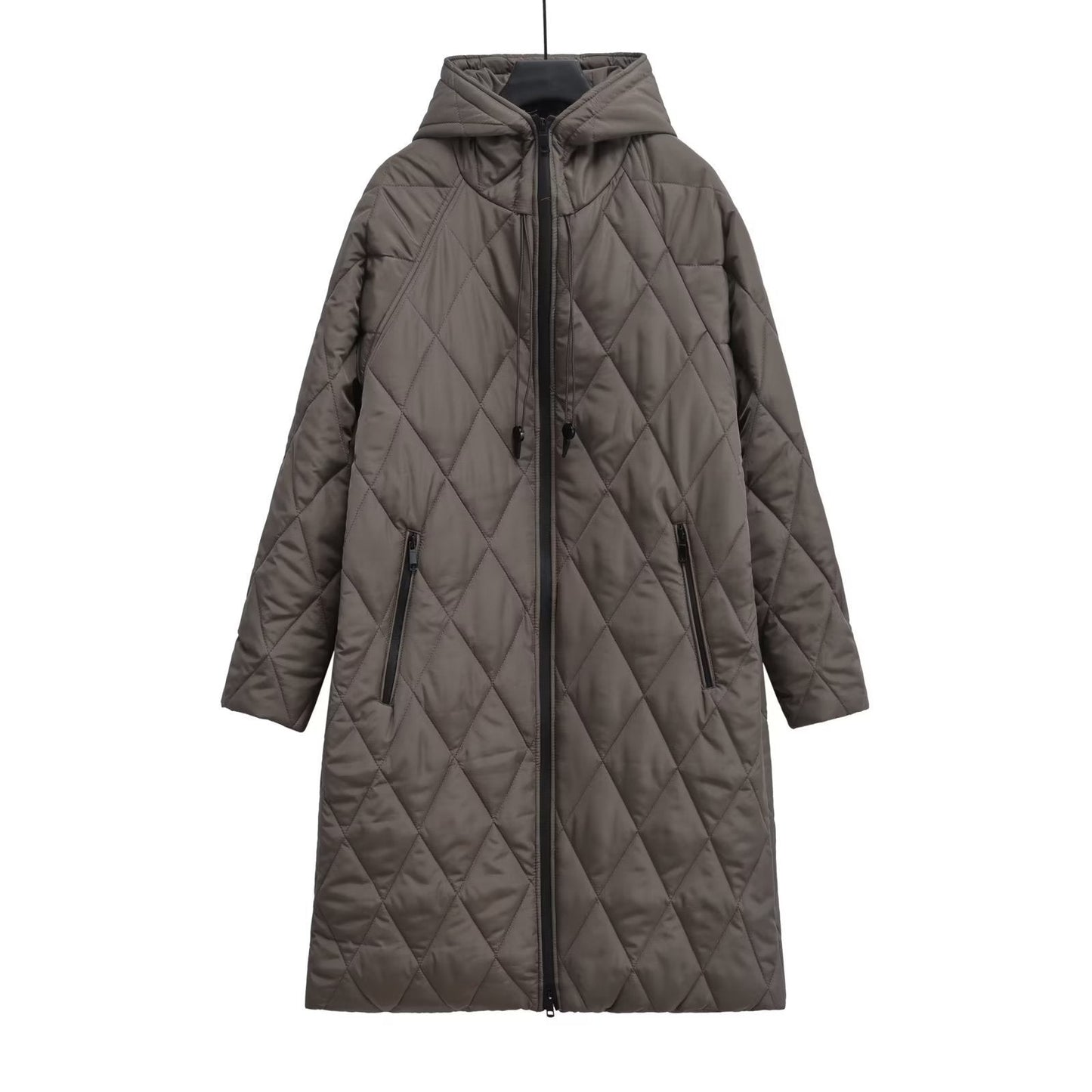 Women's diamond loose puffer jacket