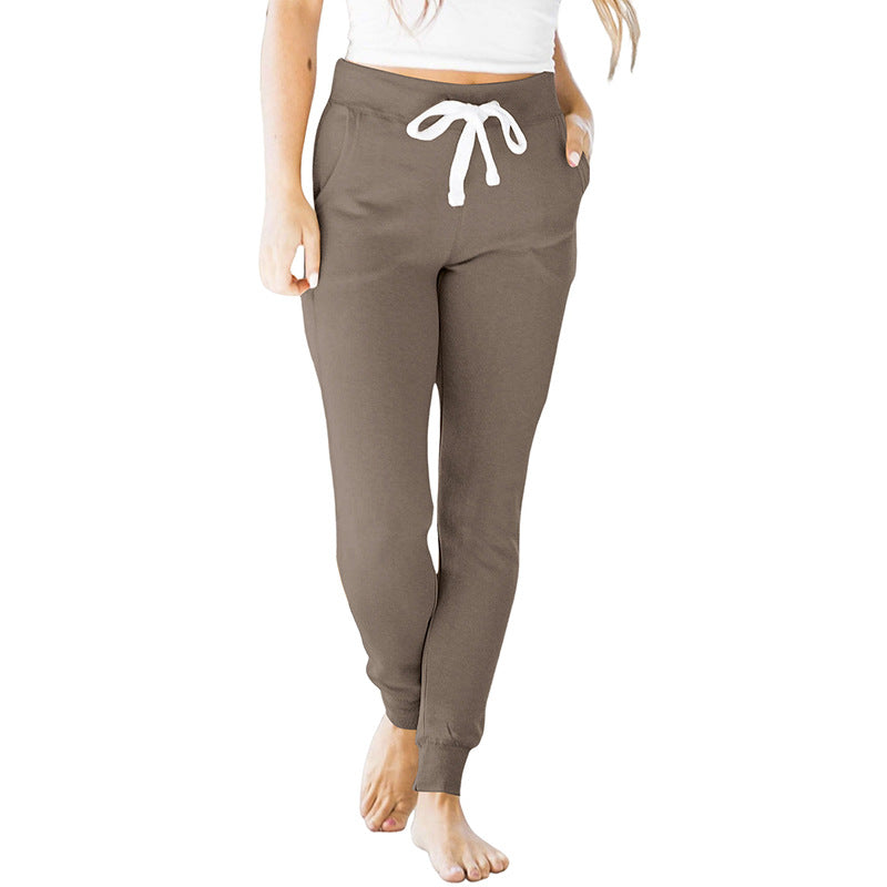 Women's drawstring casual soft pants