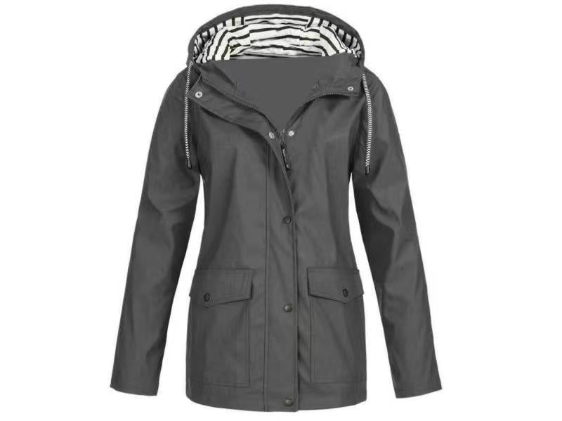 Women's hooded windbreaker jacket