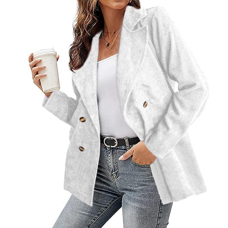 Women's winter lapel blazer with buttons