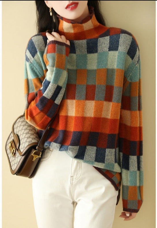 Women's elegant turtleneck sweater