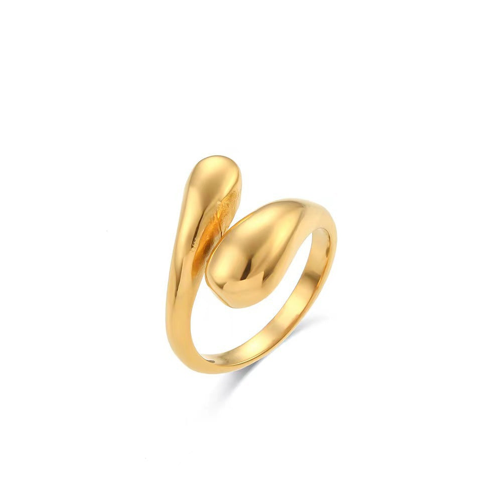 Double Ball Bead Stainless Steel Ring