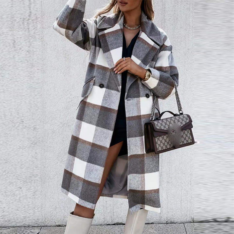Checkered Vintage Long Coat