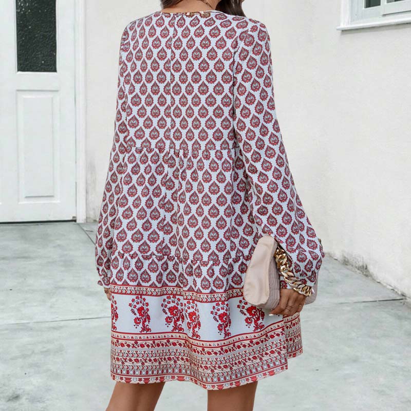 Flowy Lightweight Vintage Style Midi Dress