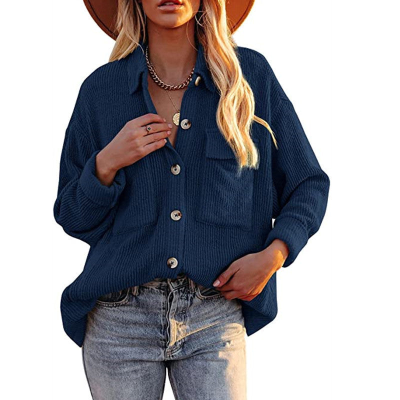 Women’s Oversized Button Up Corduroy Sweater