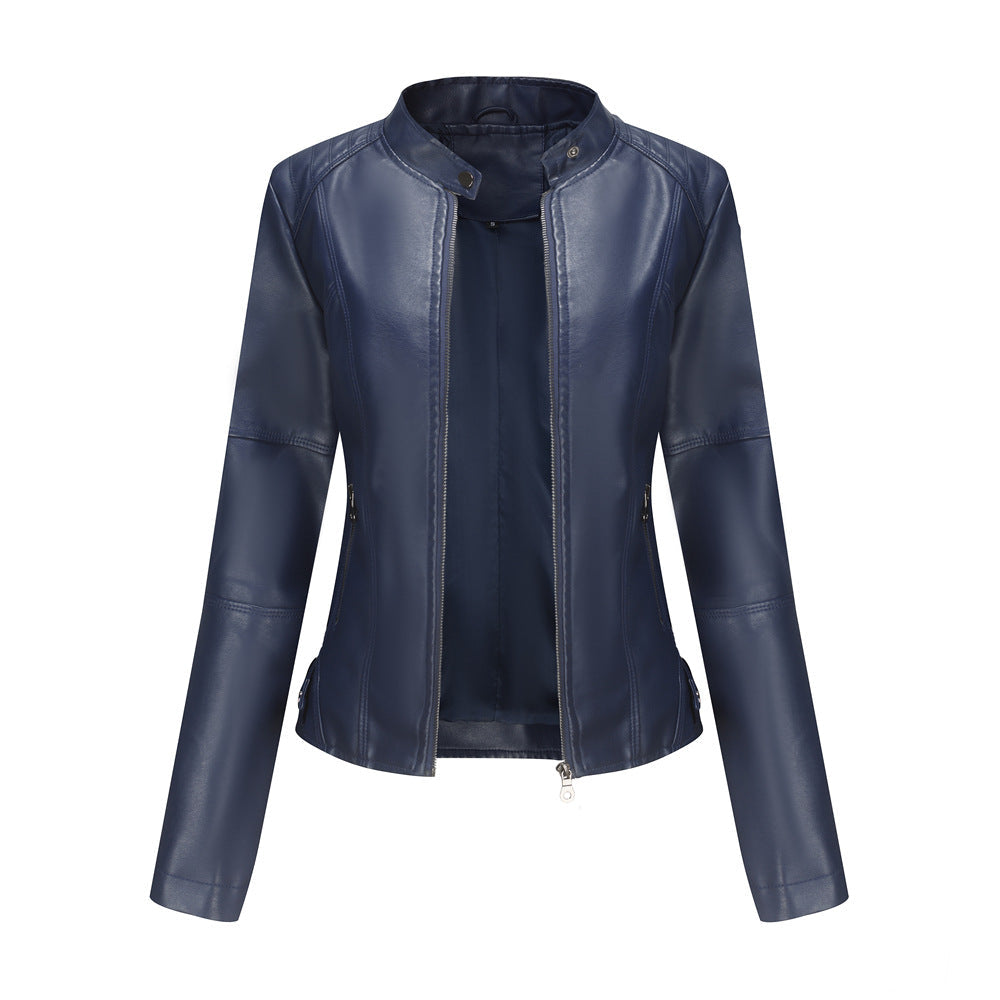 Women's chic leather jacket
