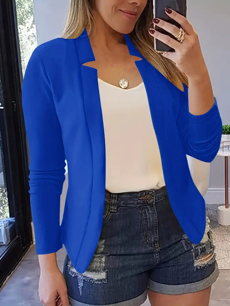 Women's solid color cardigan jacket