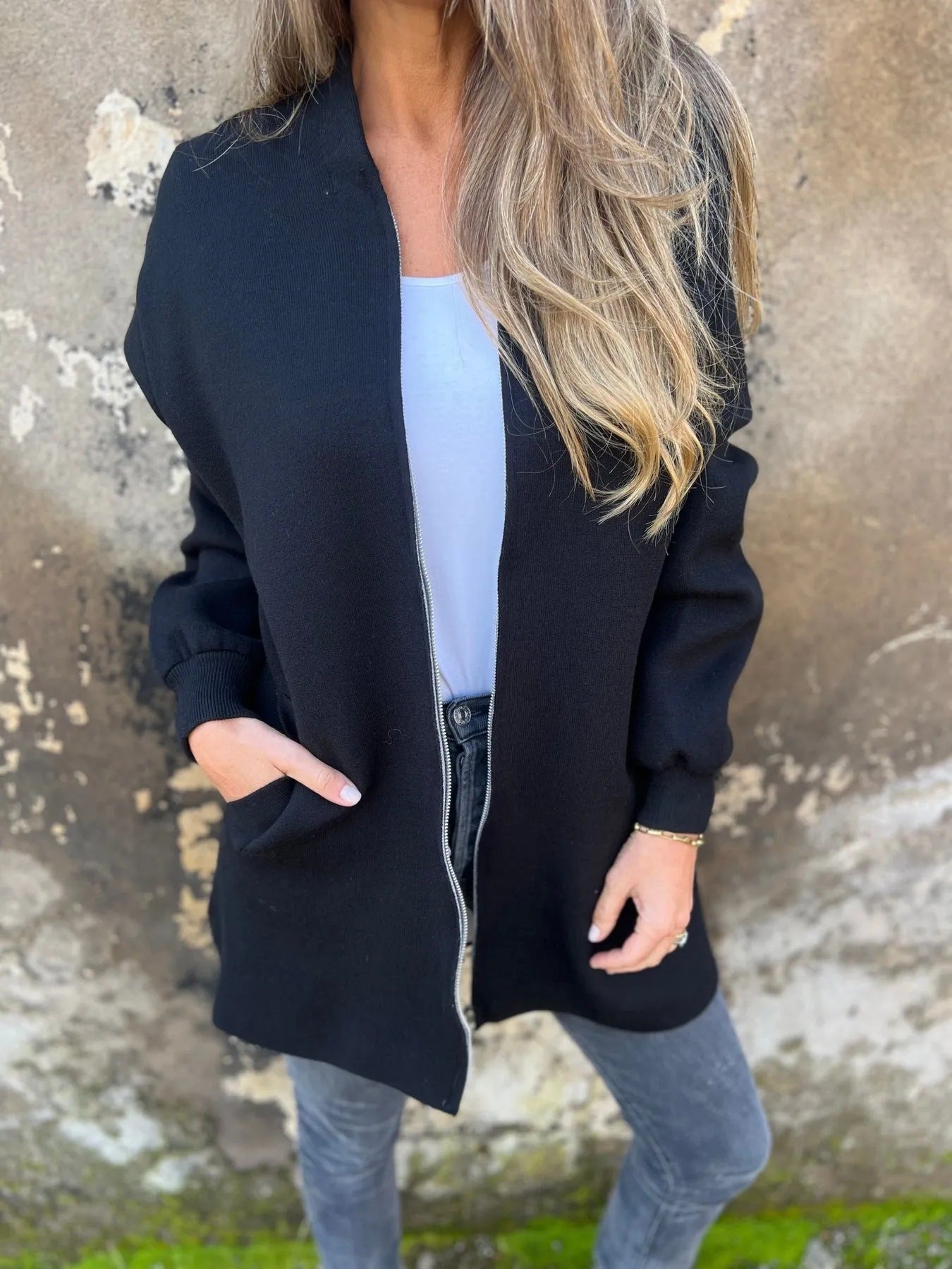 Women’s Hooded Jacket – Cotton Blend – Relaxed Fit – Zip Front with Pockets