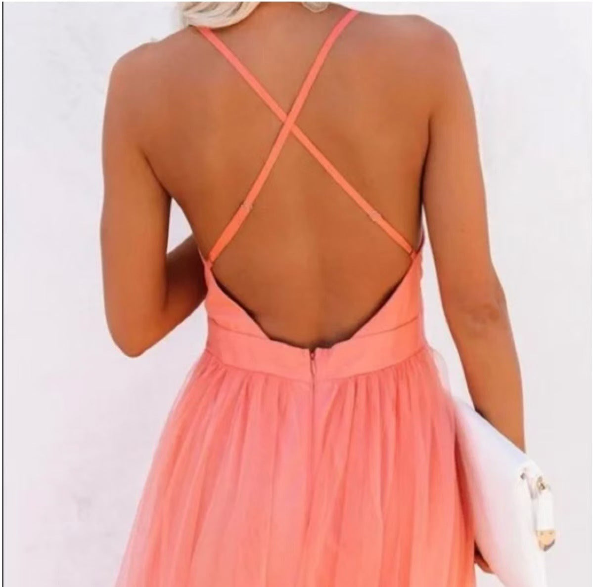 Women’s Maxi Dress – Sleeveless V-Neck – Cinched Waist – Flowy Lightweight Fabric