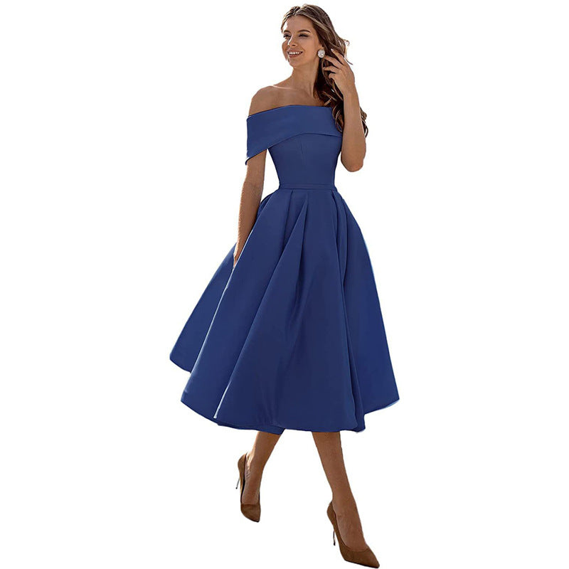 Elegant Off-Shoulder A-Line Dress