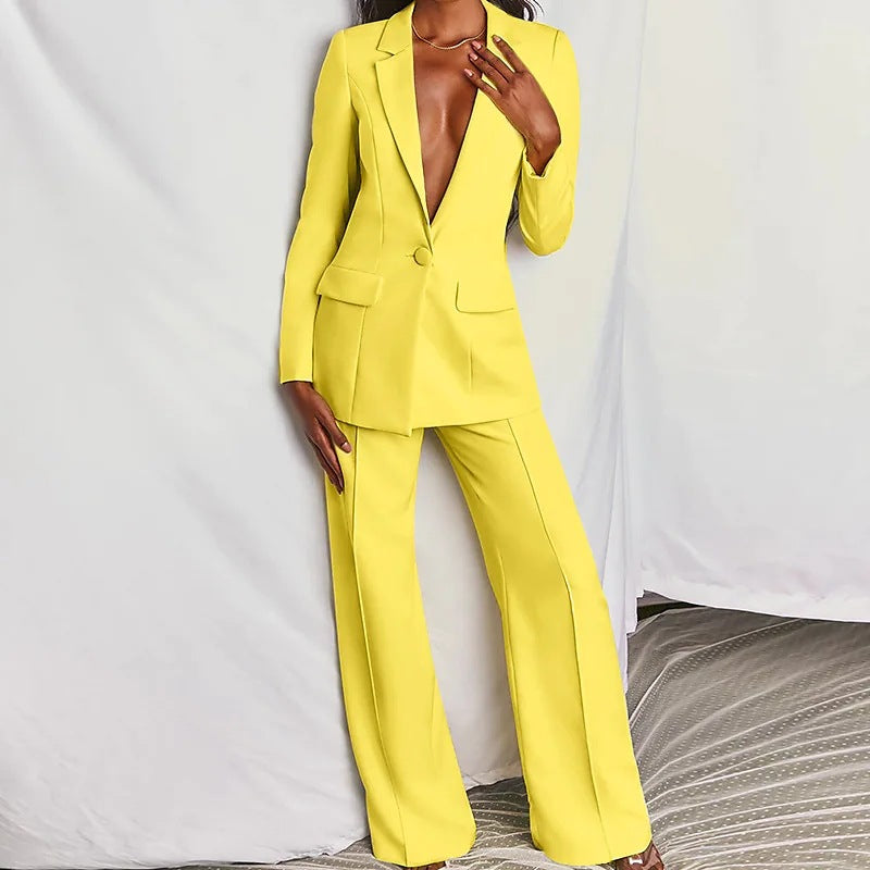 Women's sleek tailored suit set