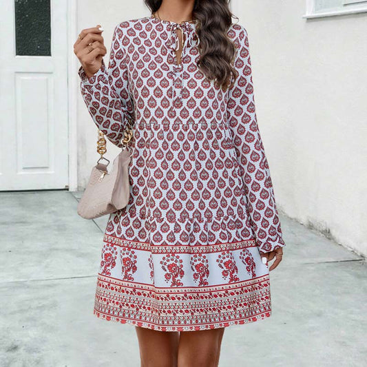 Flowy Lightweight Vintage Style Midi Dress