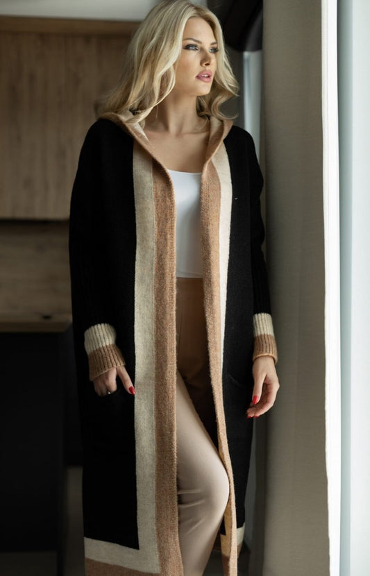 Wool Blend Oversized Fit Knitted Coat