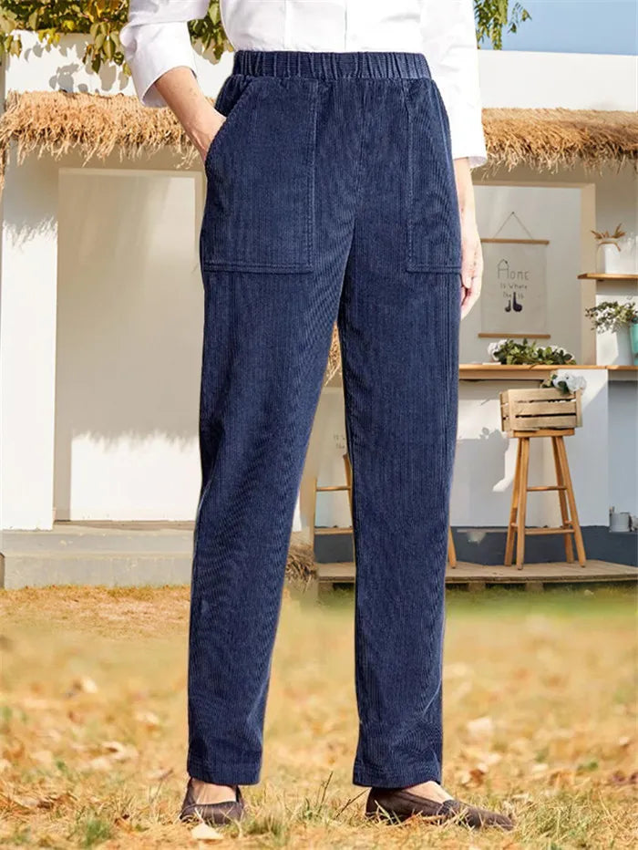 Plain Corduroy Trousers