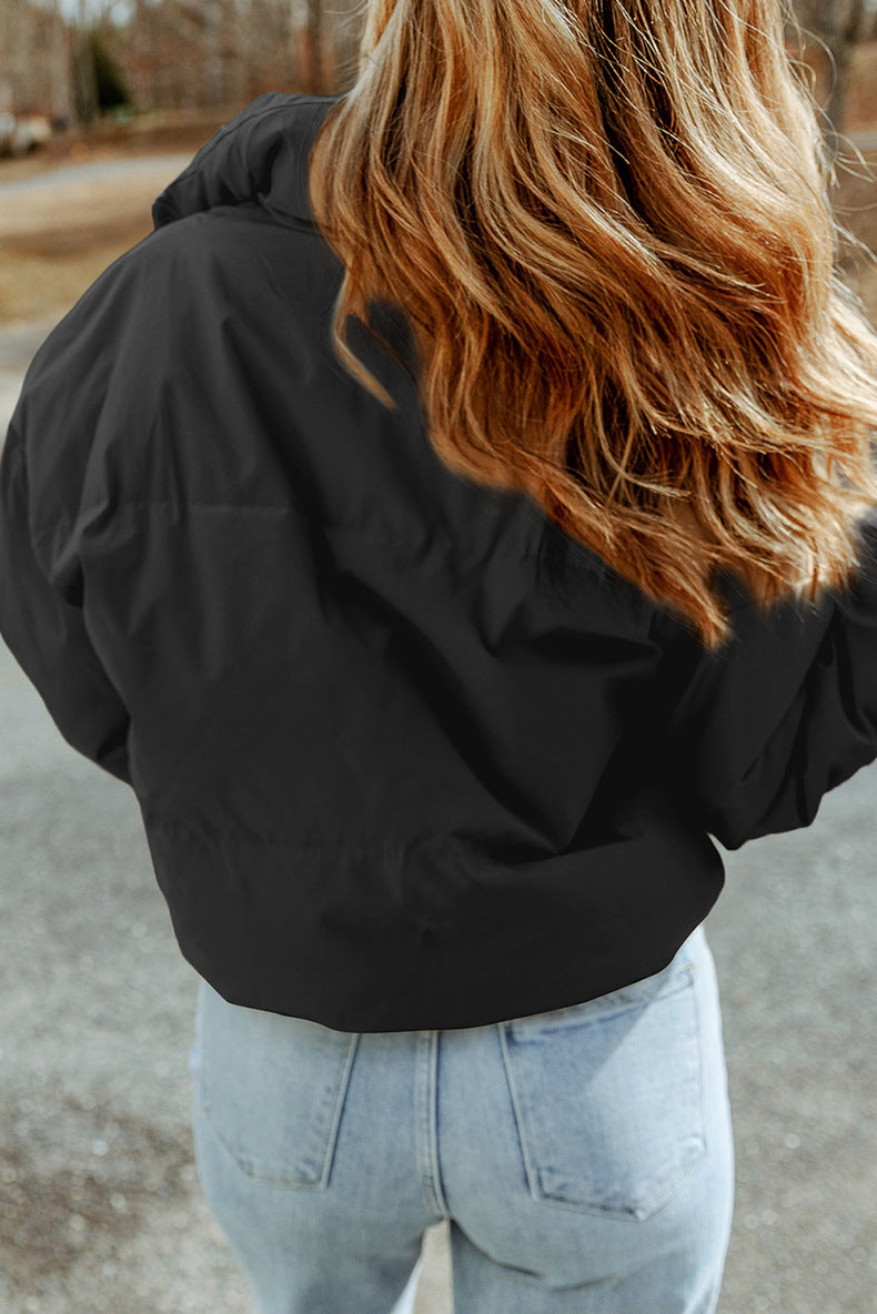 Leni - zip up collared neck coat with pockets