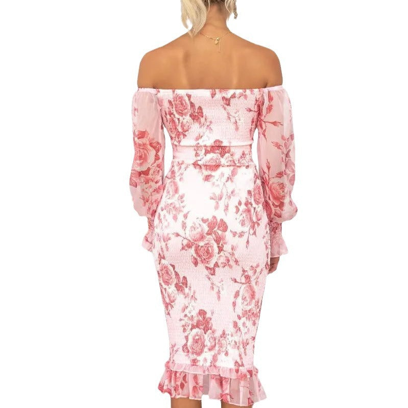 Elastic Waist Midi Dress