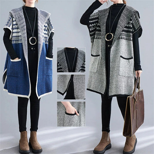 Loose Hooded Bat Sweater