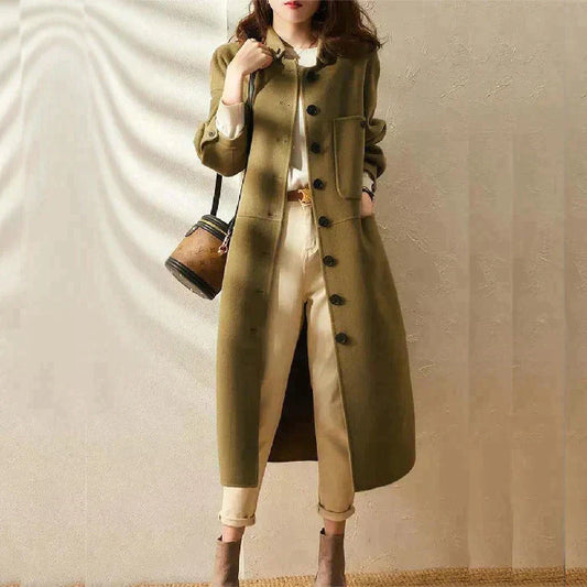Elegant Button-Down Trenchcoat