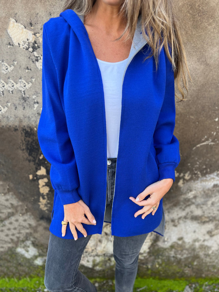 Women’s Hooded Jacket – Cotton Blend – Relaxed Fit – Zip Front with Pockets