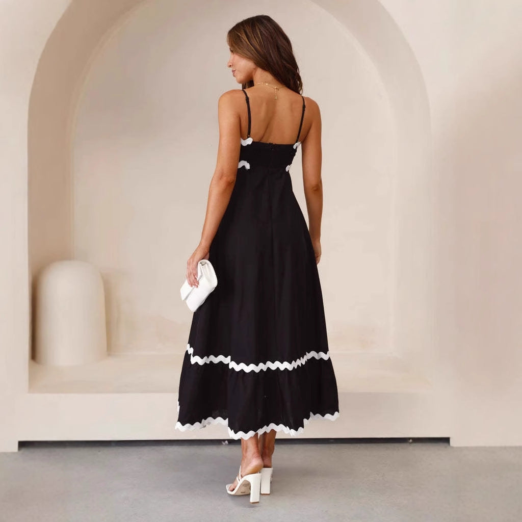 Women’s Maxi Dress – Lightweight Cotton – A-Line Fit – Strapless with Spaghetti Straps