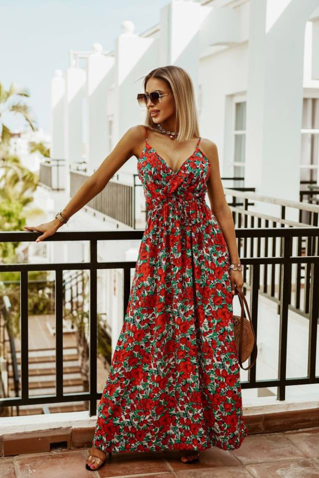 Floral Print Relaxed Fit Boho Dress