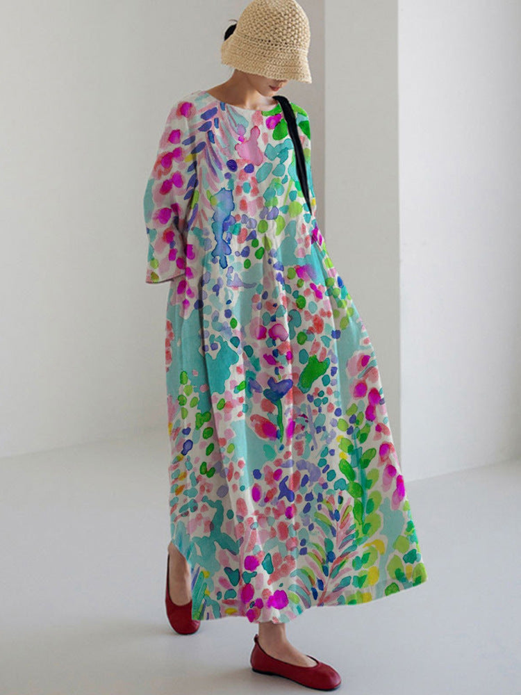 Women's Summer Dress with Floral Print