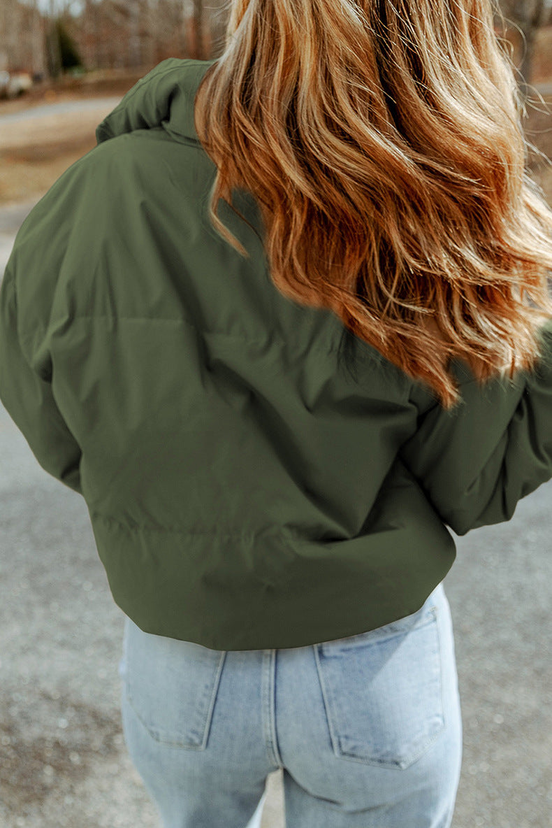 Leni - zip up collared neck coat with pockets