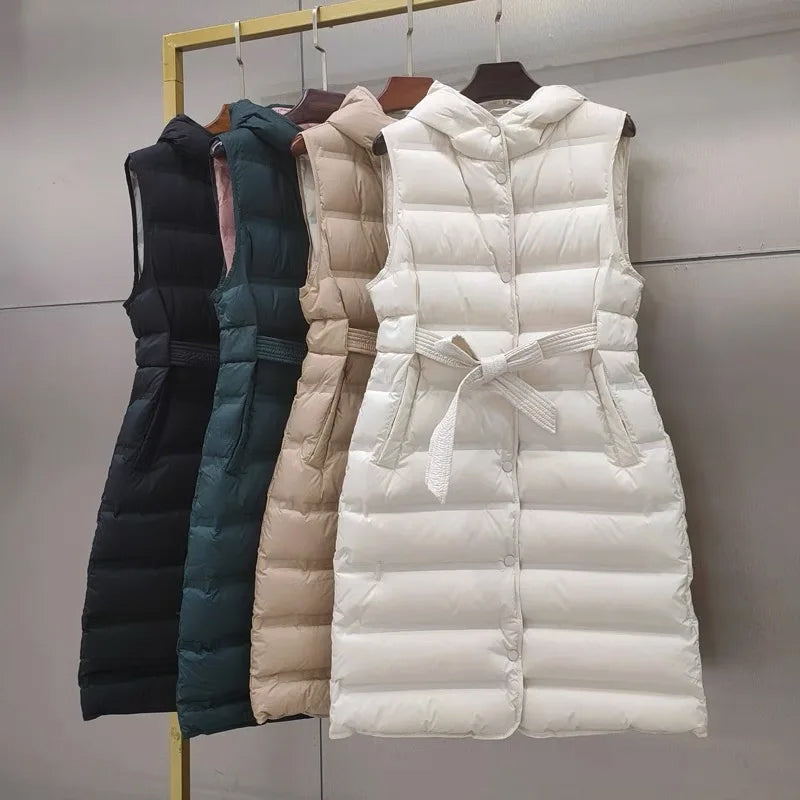 Sleeveless Hooded Down Vest