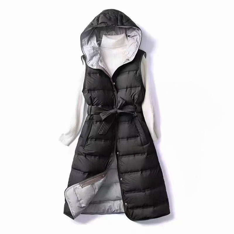 Sleeveless Hooded Down Vest
