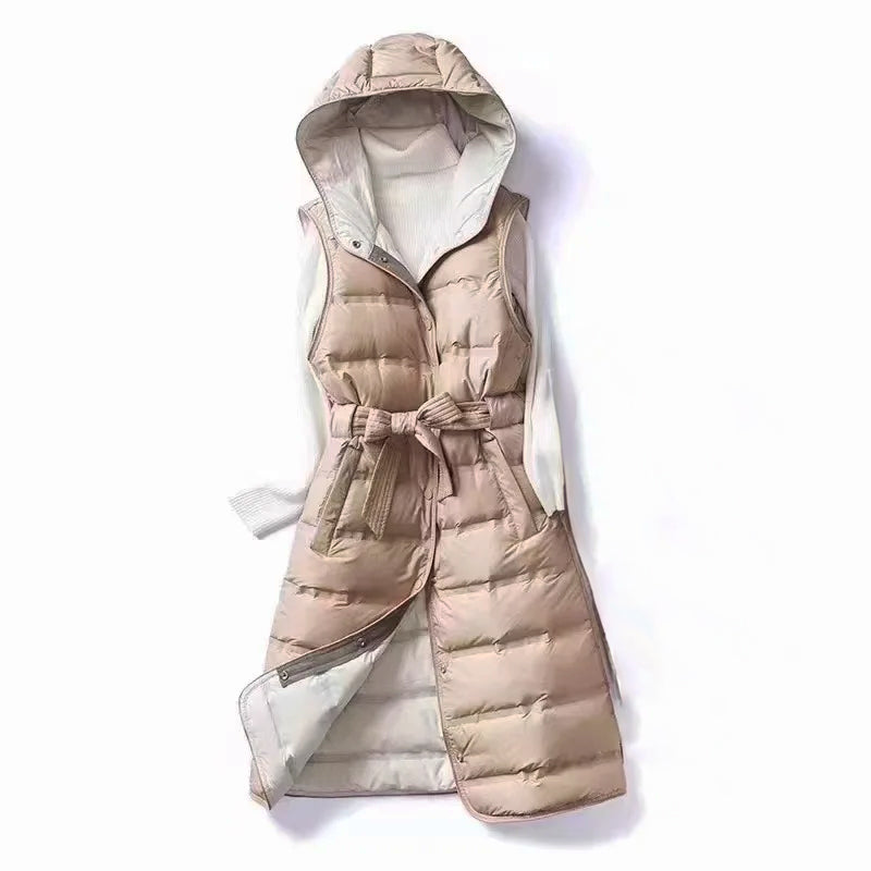 Sleeveless Hooded Down Vest