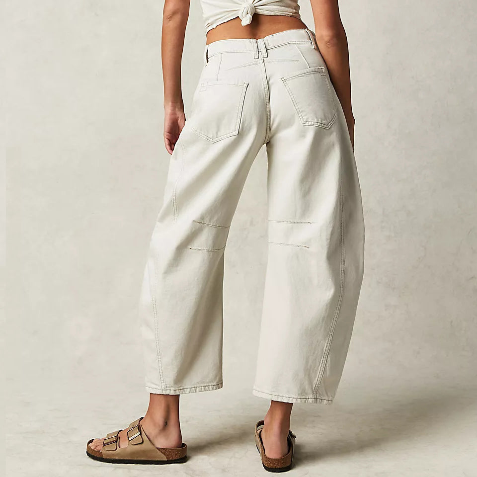 Relaxed Fit High-Waisted Wide-Leg Jeans