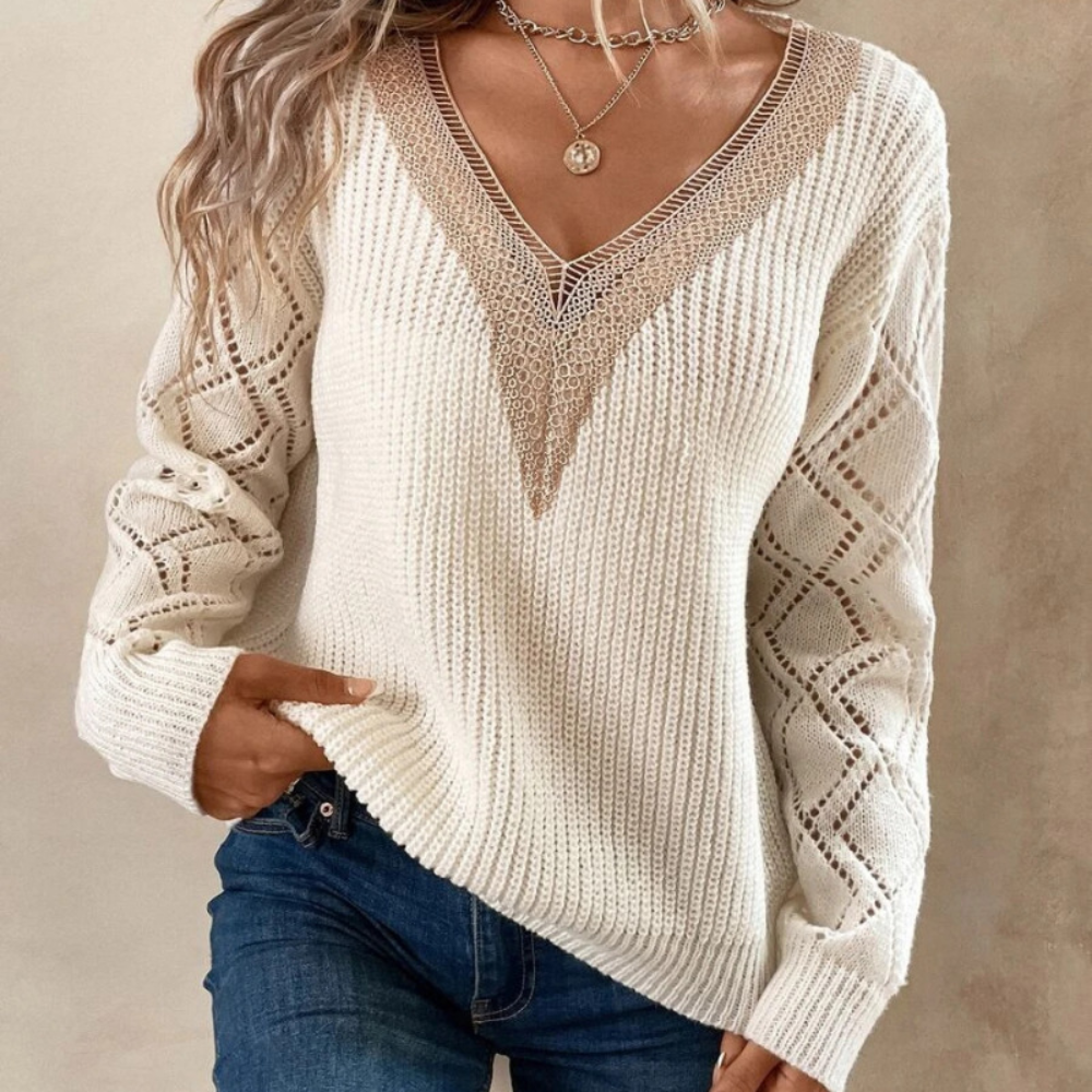 Women's warm knitted sweater