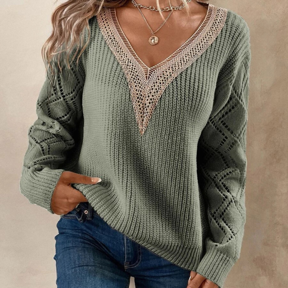 Women's warm knitted sweater