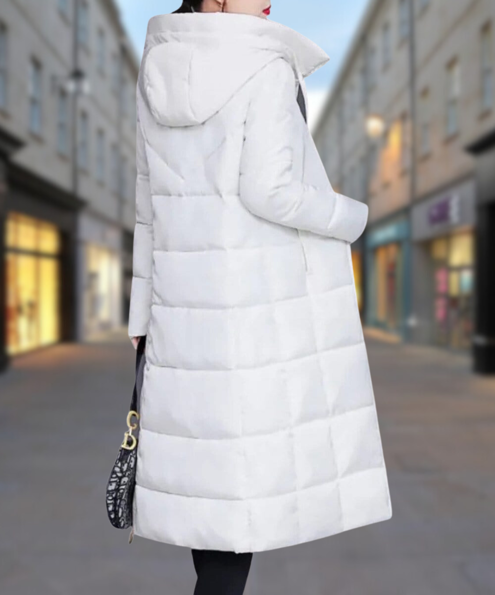 Women's long winter cotton-padded jacket mid-length thick down coat