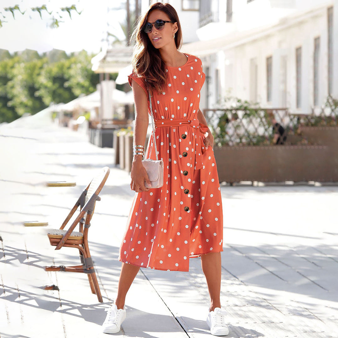 Women's Midi Dress - Lightweight Flowy Fabric