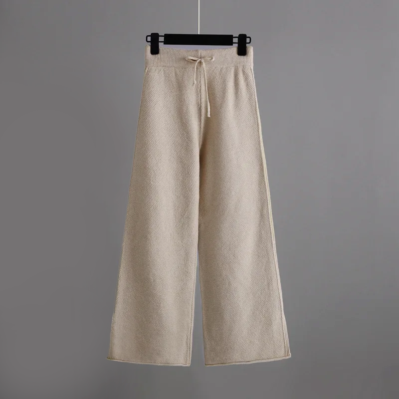 Olga - 2-Piece Cozy Set - Soft Knit Sweater and Wide-Leg Pants for Relaxed Comfort