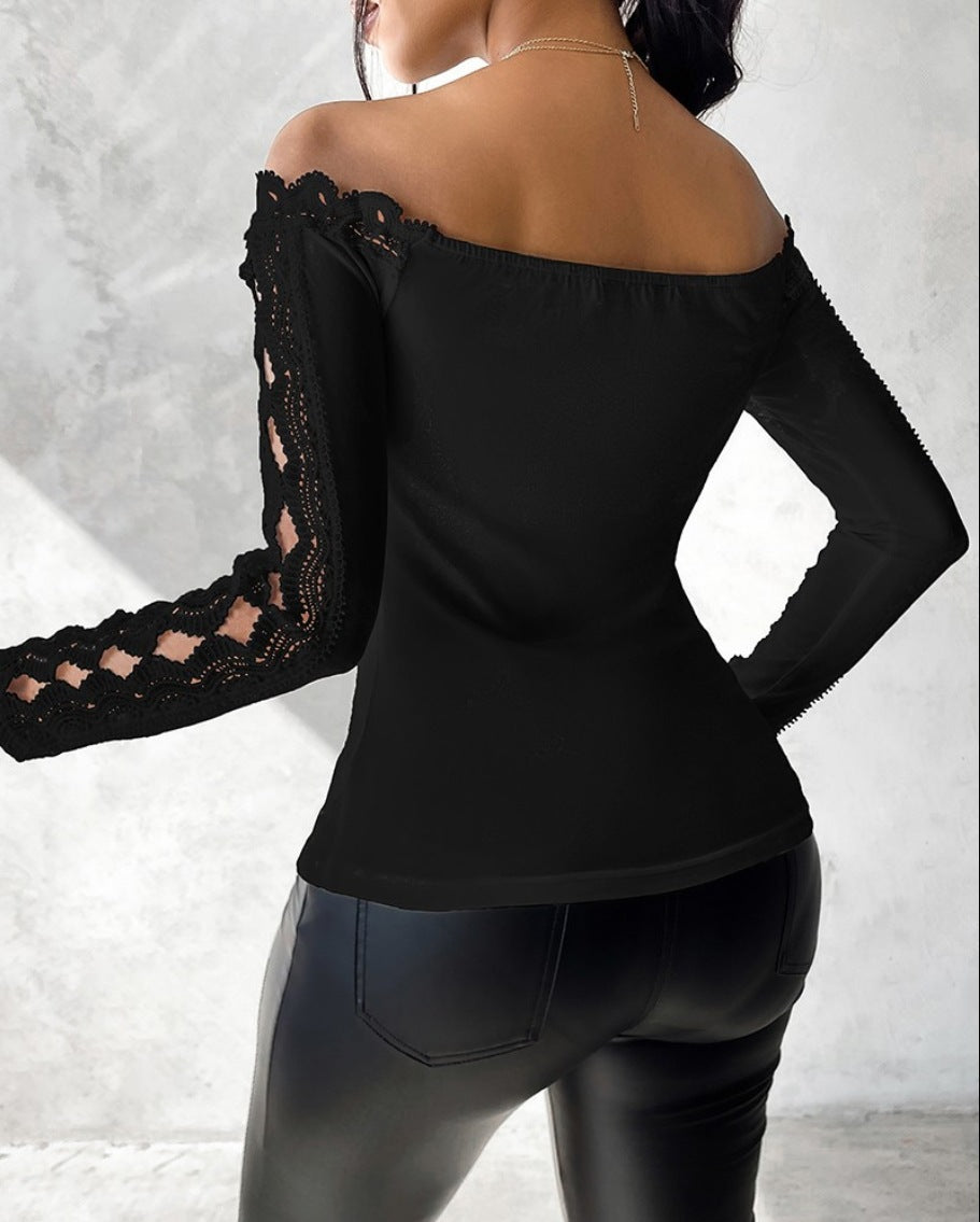 Women's off-shoulder long sleeve top