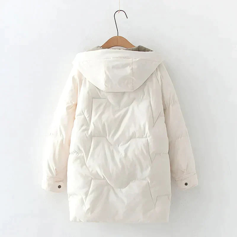 Women's hooded loose cotton jacket