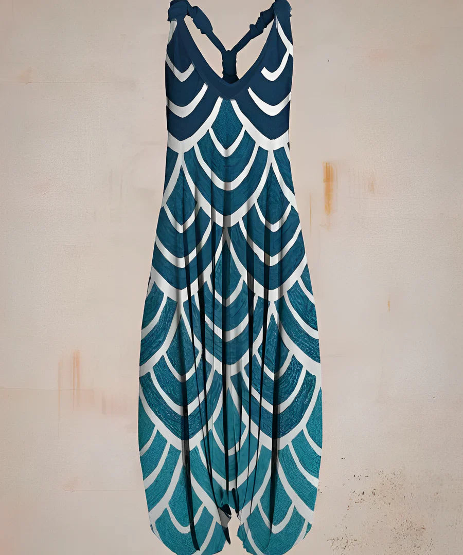 Women's printed boho jumpsuit