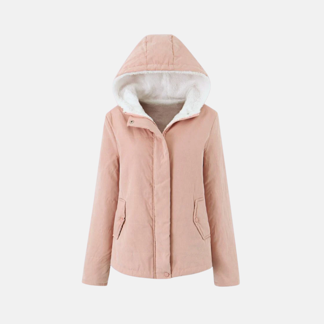 Quilted Fleece Lined Hooded Jacket