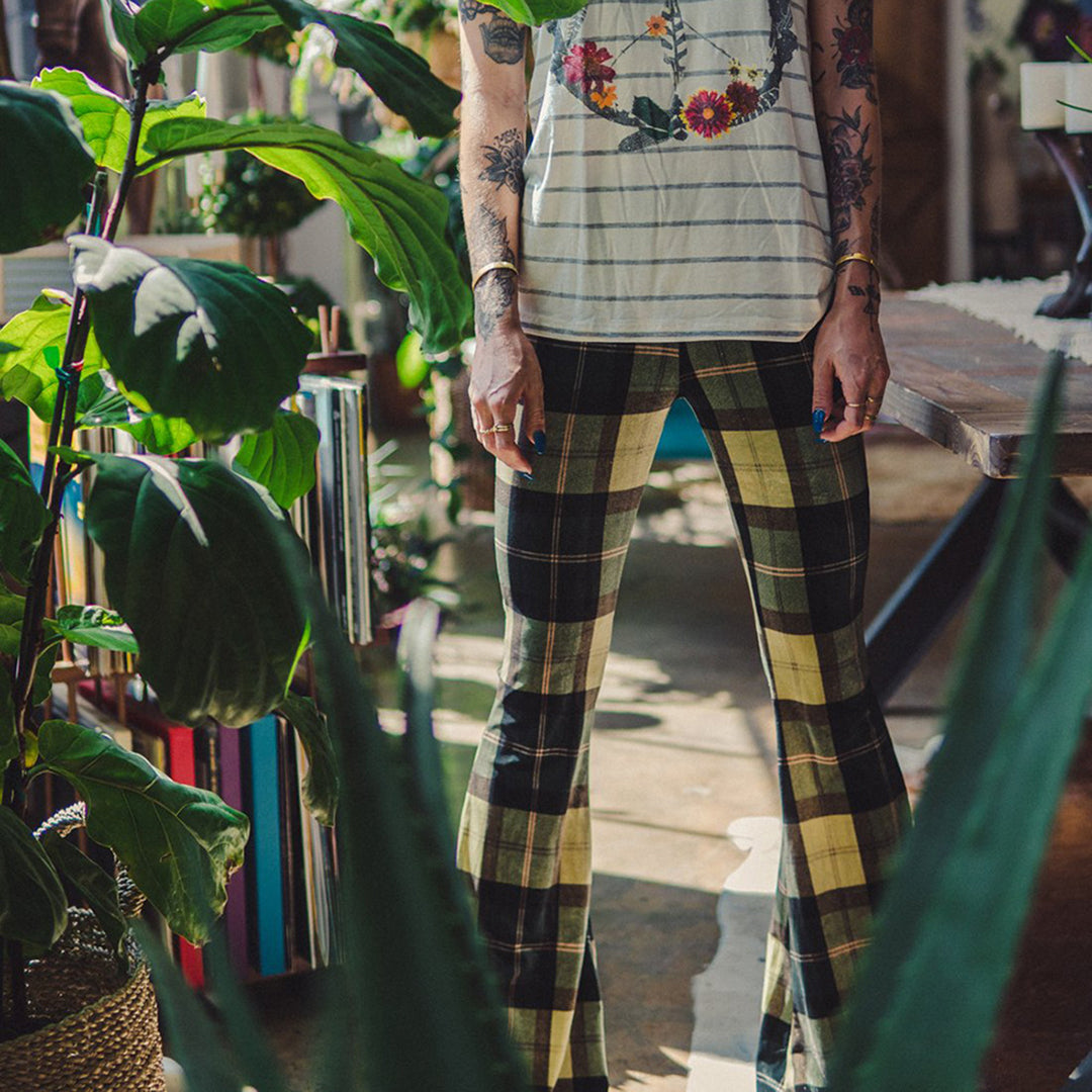 High Waist Flared Trousers